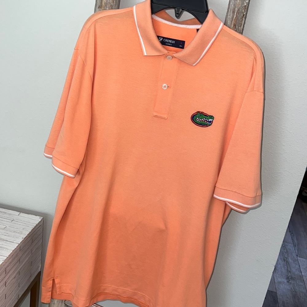 Men’s Cremieux Stretchy‎ Cotton Florida Gators Orange Polo sz M